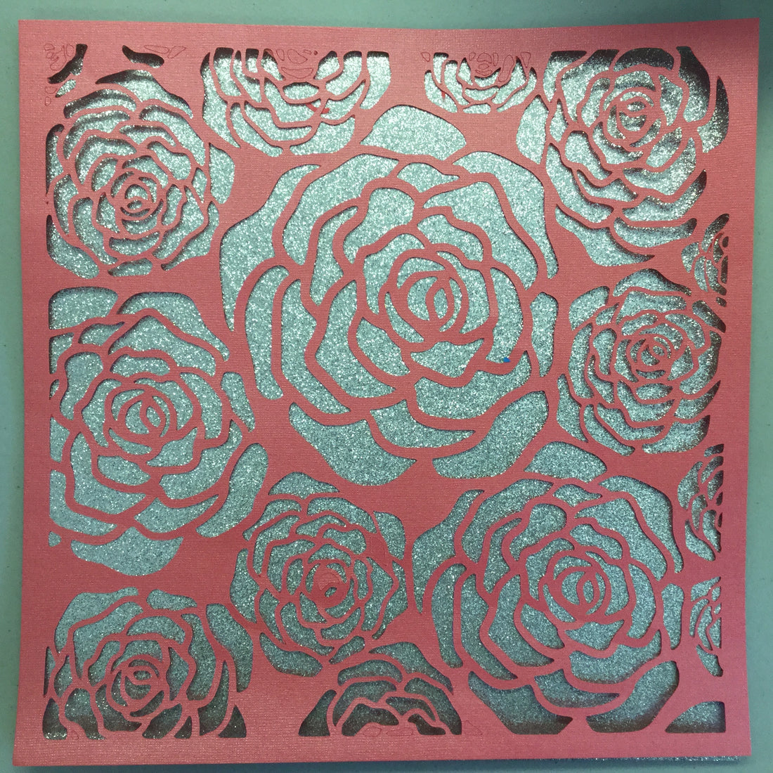 Page Frame ROSES Bling LIP GLOSS 12"x12" Scrapbook Overlay