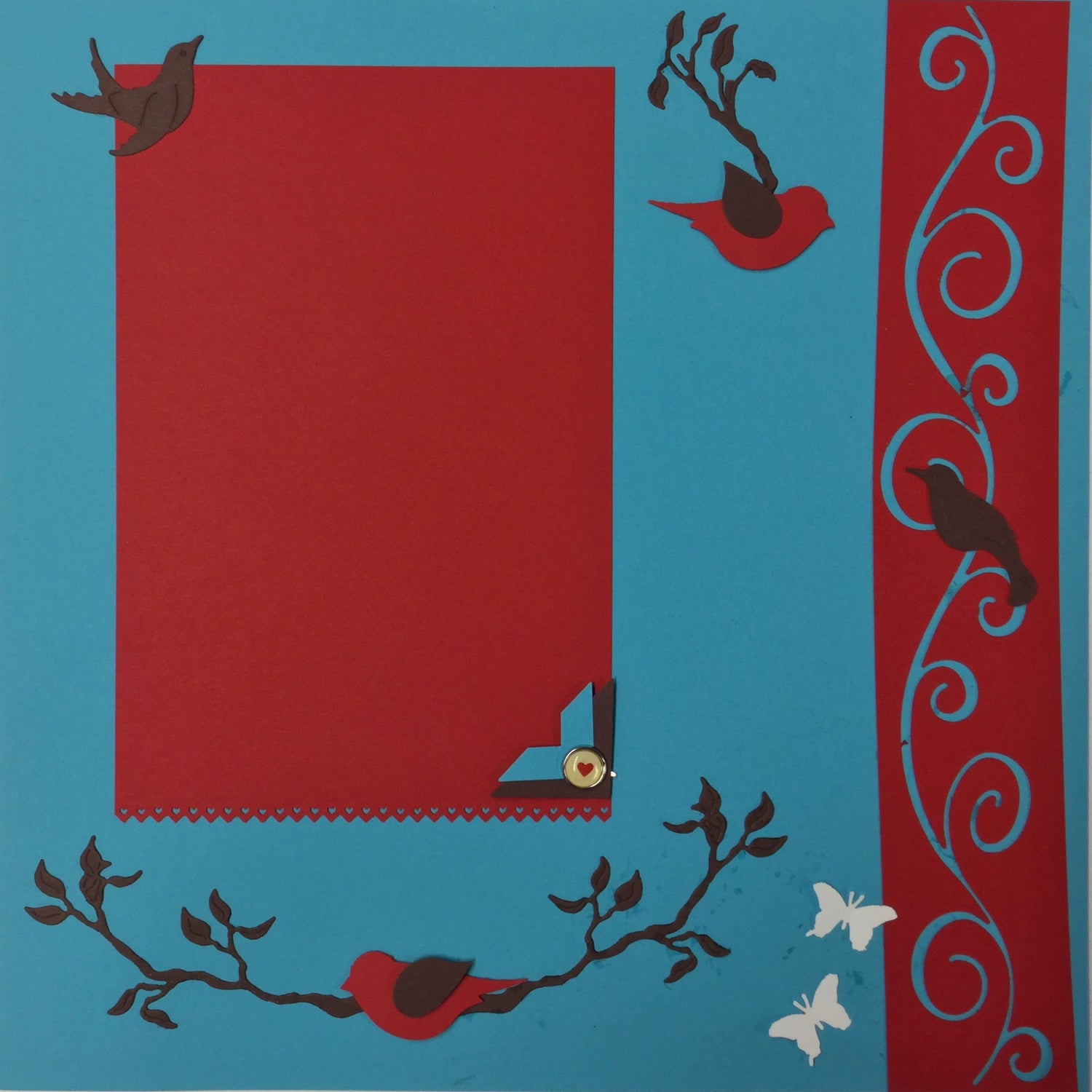 Premade LOVE BIRDS (2) 12X12 Scrapbook Pages Scrapbooksrus 