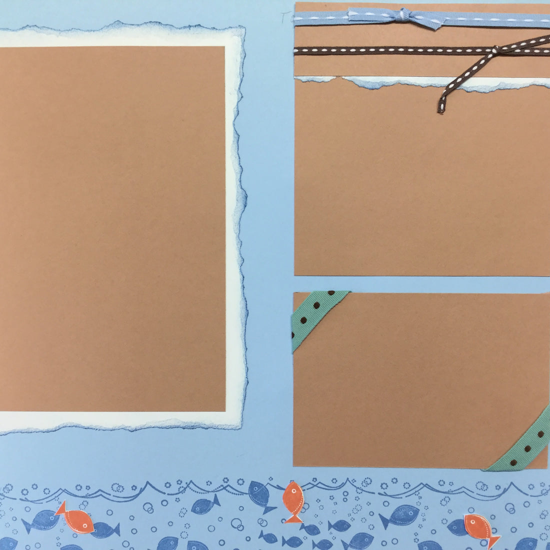 $5.00 Premade Pages SHORE IS FUN (2) 12"X12" Scrapbook Pages Scrapbooksrus