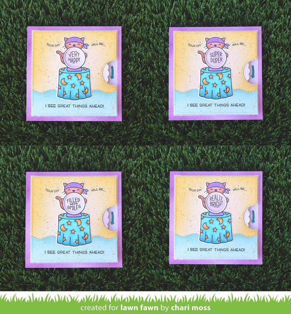 Lawn Cuts FORTUNE TELLER TABBY Custom Craft Dies 2pc. Scrapbooksrus 