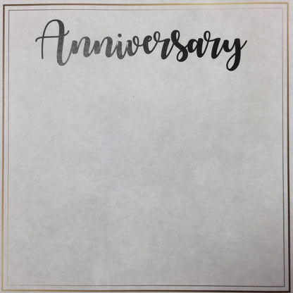 ANNIVERSARY SCRIPT 12&quot;X12&quot; Scrapbook Customs Paper Scrapbooksrus 