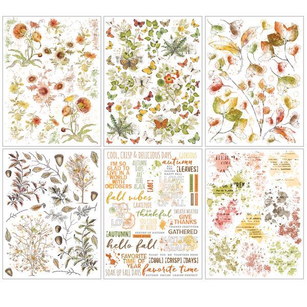 49 and Market Vintage Artistry IN THE LEAVES Rub-On Transfers Scrapbooksrus