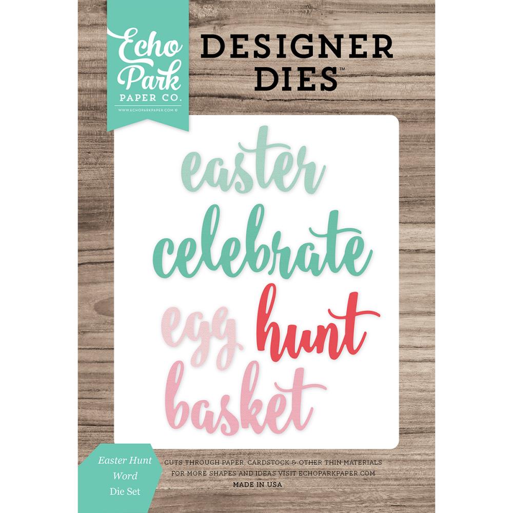 Echo Park EASTER HUNT WORD Designer Die Set 5pc