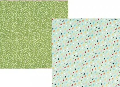 Simple Stories Springtime PUDDLE JUMPER 12x12 Scrapbook Paper Scrapbooksrus 