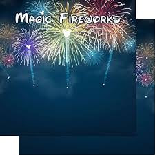 Disney MAGICAL FIREWORKS  DOUBLE-SIDED 12&quot;X12&quot; Paper Scrapbooksrus 