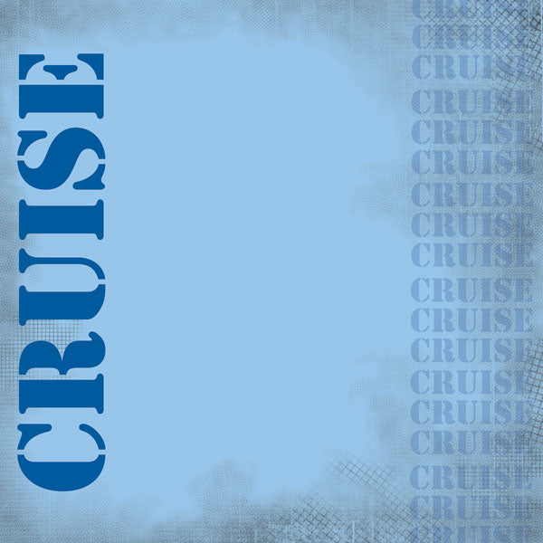 CRUISE ON LEFT 12"X12" Scrapbook Travel Beach Paper
