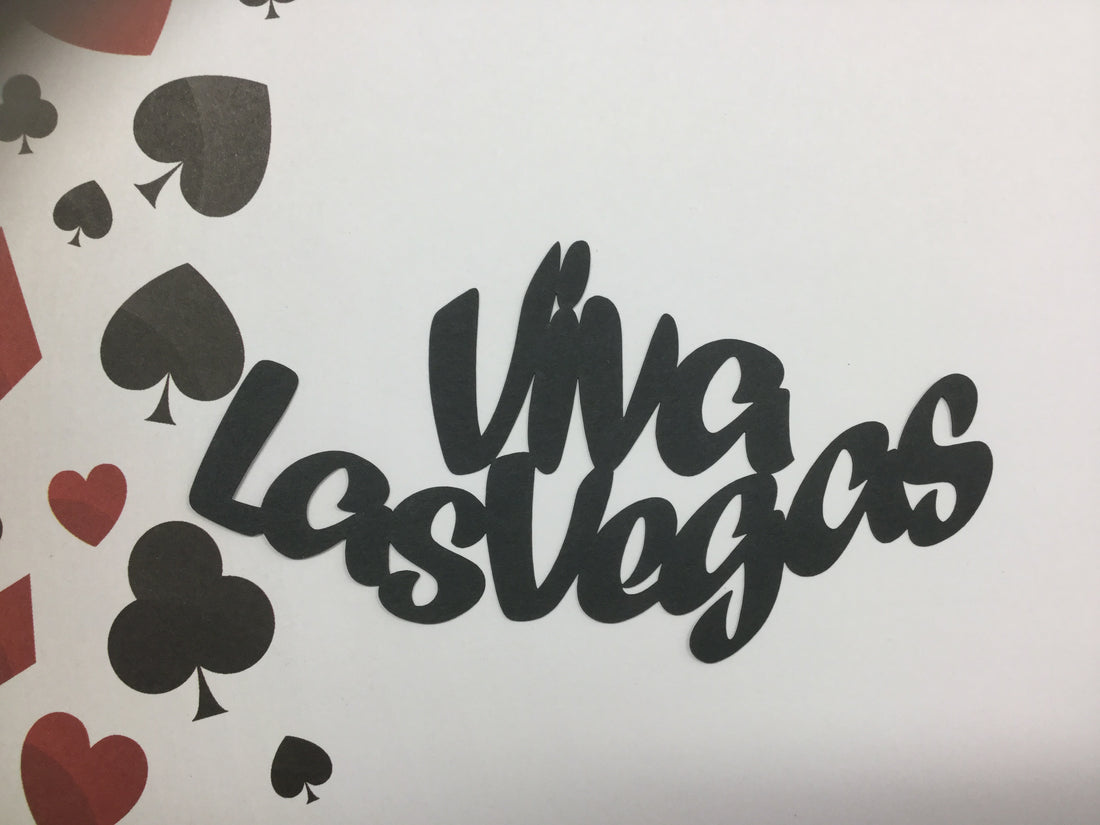 VIVA LAS VEGAS Travel LasVegas Laser Cut Black LV