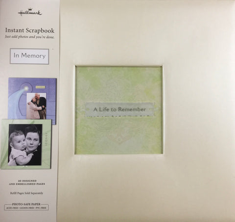 Hallmark Scrapbook IN MEMORY 12"X12" Album Scrapbooksrus 