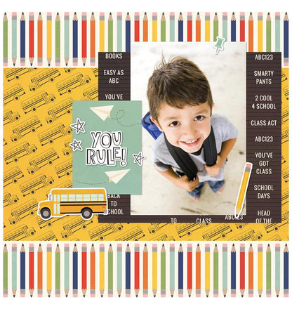 Simple Stories School Rocks! 4x4 ELEMENTS 12x12 Scrapbook Paper Scrapbooksrus 