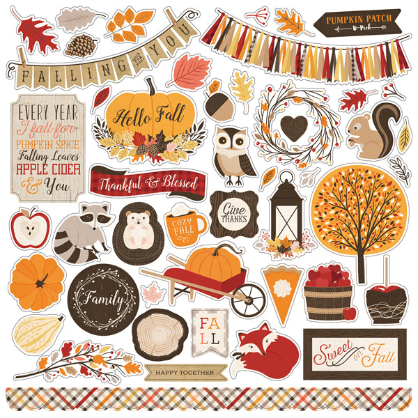 Echo Park  12&quot;x12&quot; HELLO FALL 13pc COLLECTION KIT Scrapbooksrus 