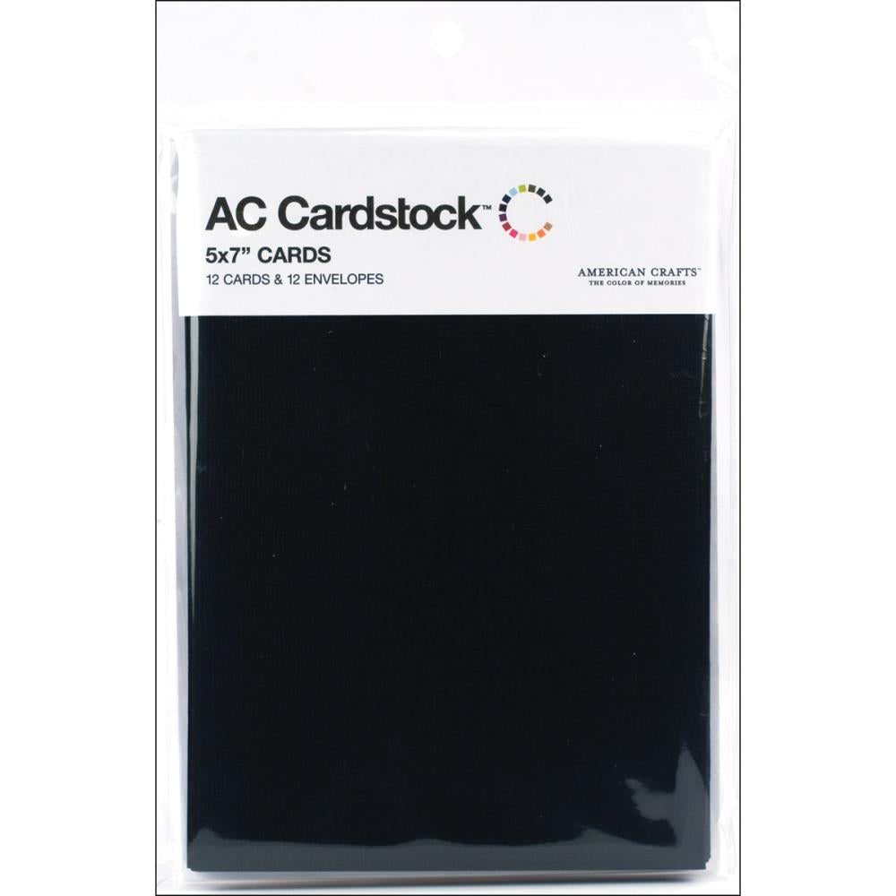 AC Cardstock 25 PAPER ENVELOPES Black