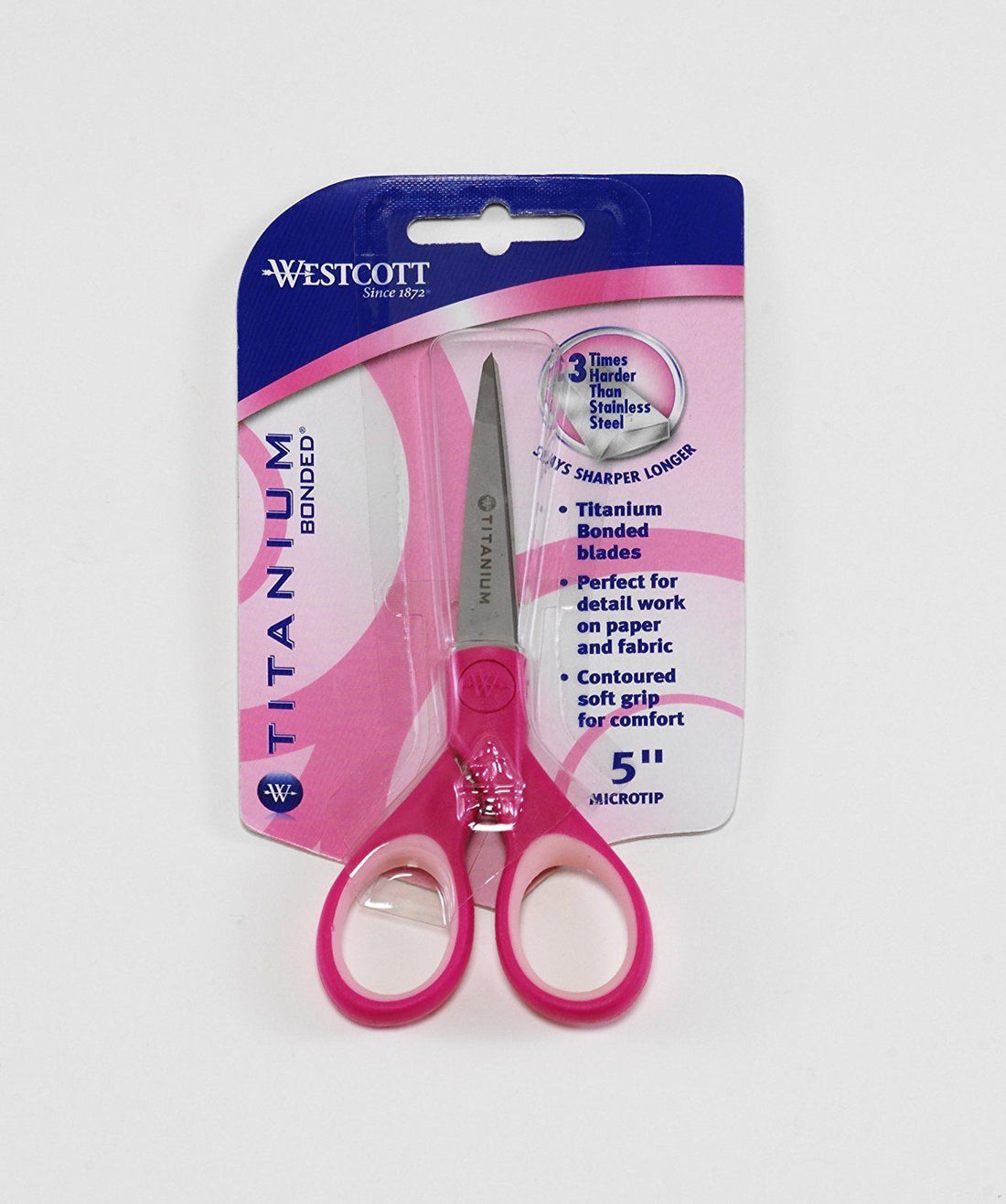 Westcott Titanium Non Stick PINK Scissors 5” Scrapbooksrus