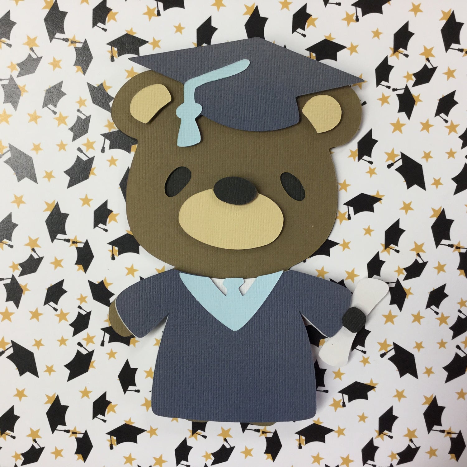 Teddy Bear GRADUATE Die Cut Embellishment Scrapbooksrus 