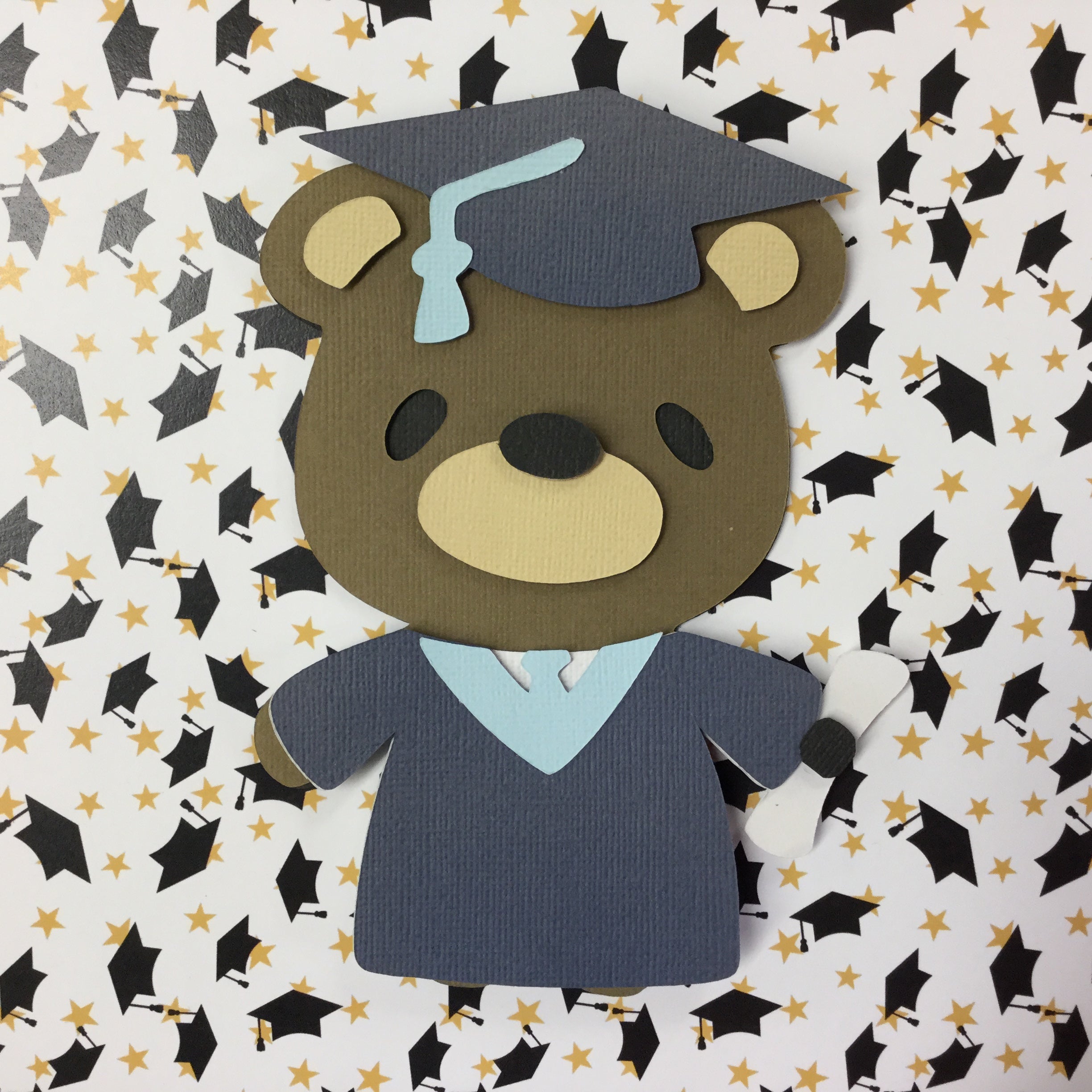 Teddy Bear GRADUATE Die Cut Embellishment Scrapbooksrus 