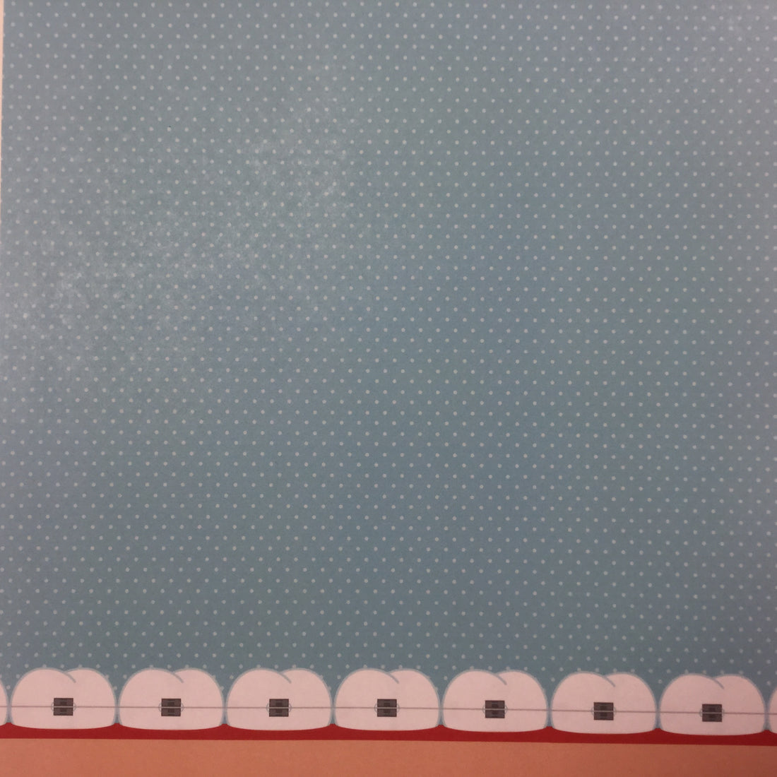 BRACES ARE COOL Orthodontist Braces Border 12X12  Paper Scrapbooksrus