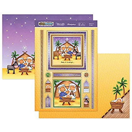 Honkydory AWAY IN A MANGER Foiled Die Cut Cards Scrapbooksrus 