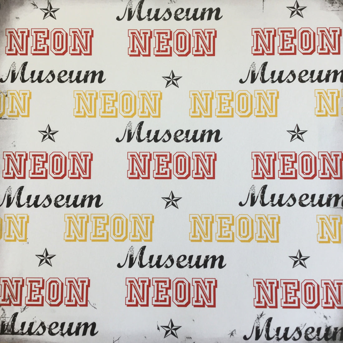 Grungy Grid NEON MUSEUM 12"X12" Las Vegas Scrapbook Paper LV