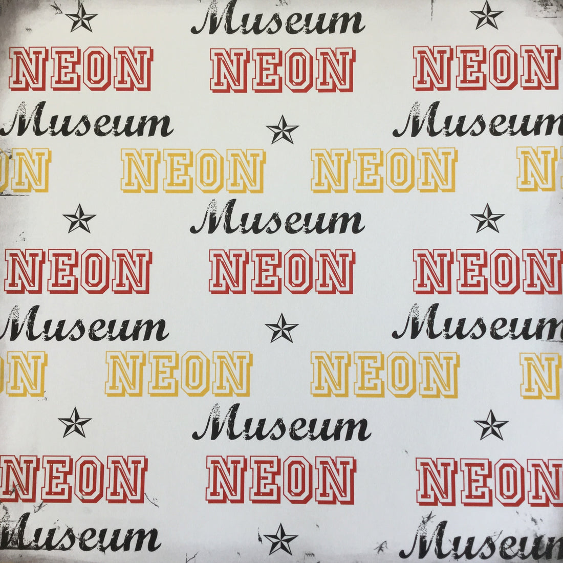 NEON MUSEUM Las Vegas Custom Grungy 12&quot;X12&quot; Travel Scrapbook Paper LV