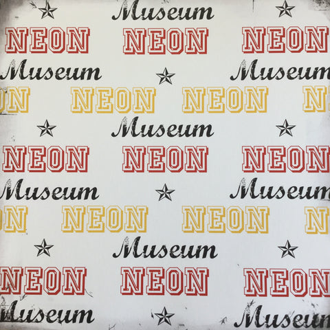 NEON MUSEUM Las Vegas Custom Grungy 12"X12" Travel Scrapbook Paper LV