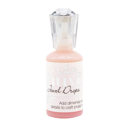 Nuvo Crystal Drops PEACH SORBET 3D Gloss Enamel Dots 1oz Scrapbooksrus 