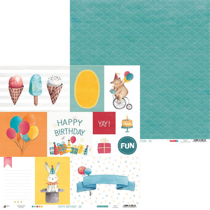 P13 HAPPY BIRTHDAY 12&quot;X12&quot; Designer Paper Pack 14pc. Scrapbooksrus 