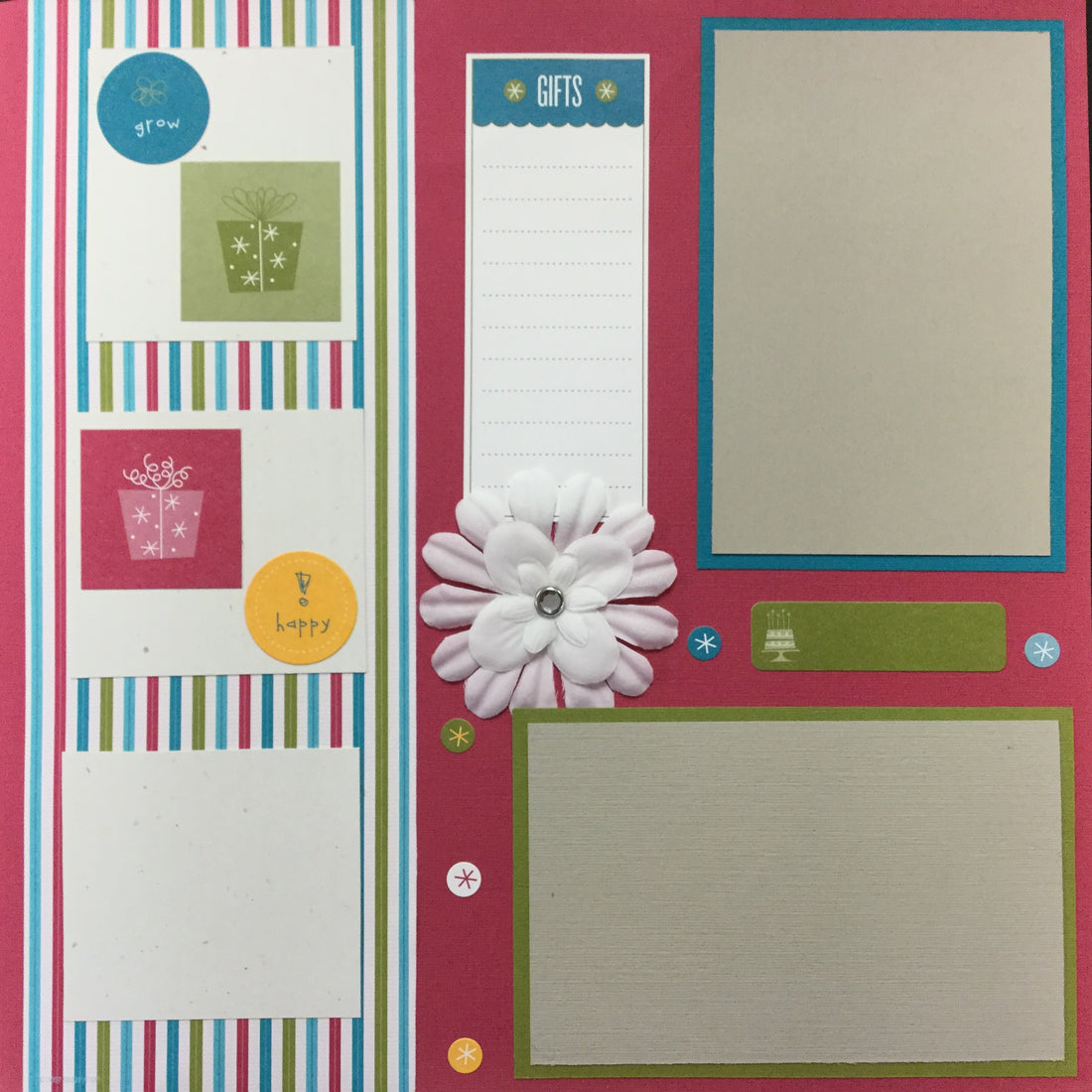 Premade Pages HAPPY BIRTHDAY 12&quot;X12&quot; (2) Scrapbook Pages Scrapbooksrus 