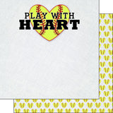 SOFTBALL Heart Pride Love Scrapbook Kit 7pc Scrapbooksrus LasVegas Scrapbook Store