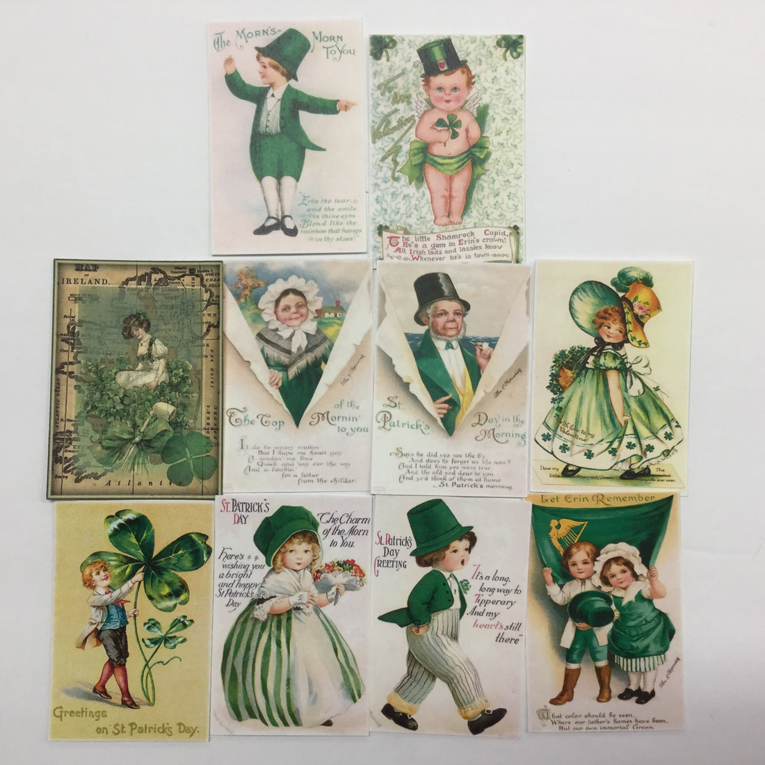 Tags &amp; Ephemera 10pc ST. PATRICK&