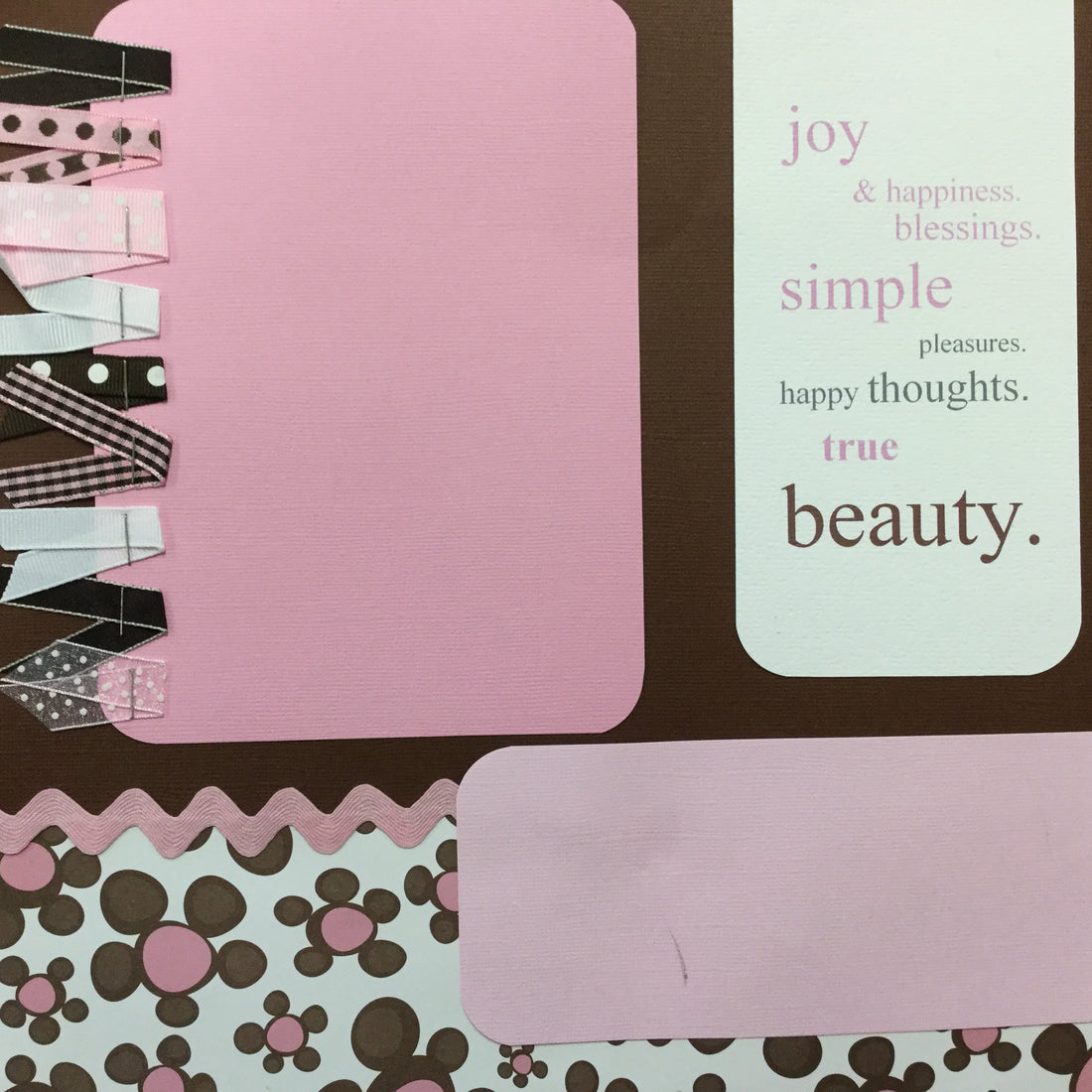 Premade Page TRUE BEAUTY (1) 12"x12" Scrapbook Scrapbooksrus