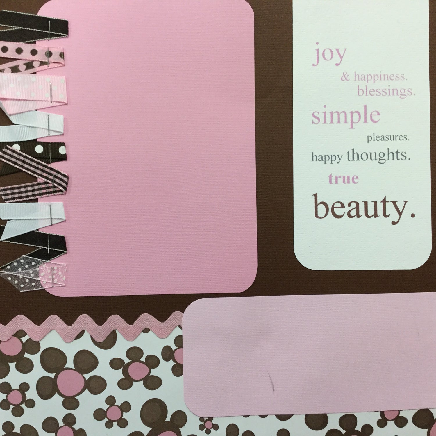 Premade Page TRUE BEAUTY (1) 12&quot;x12&quot; Scrapbook Scrapbooksrus 