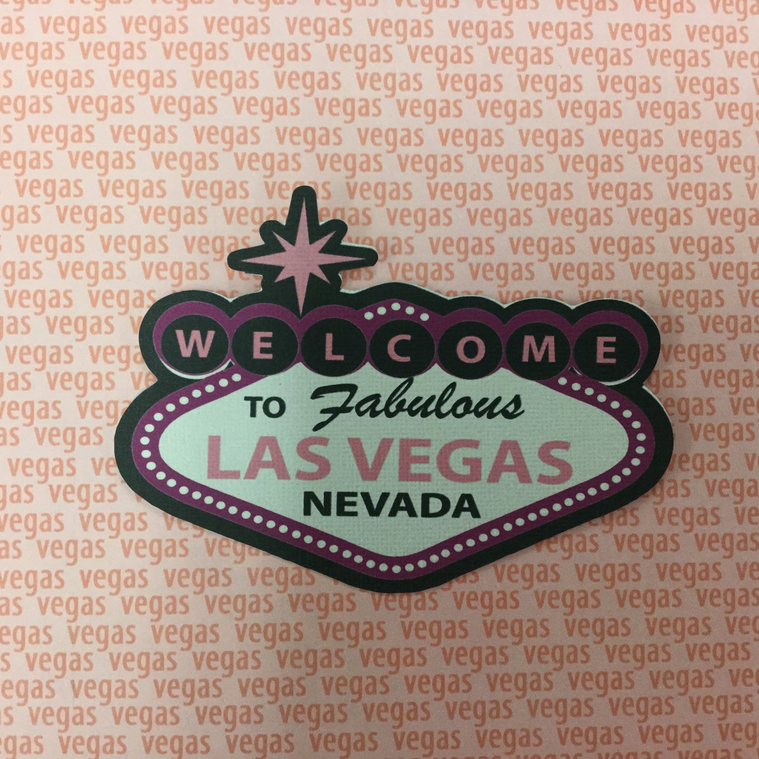 WELCOME TO LAS VEGAS Custom Scrapbook Die Cut