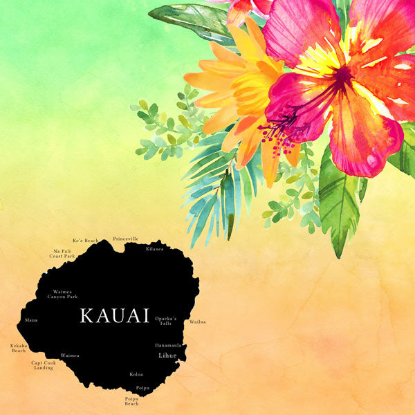 Page Kit Scrapbook KAUAI HAWAII KIT 10 pc. Scrapbooksrus 