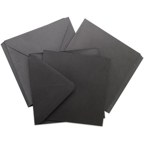 AC Cardstock 25 PAPER ENVELOPES Black