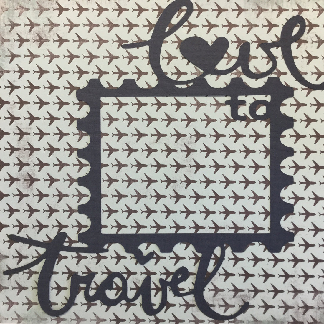 Page Frame LOVE TO TRAVEL STARGAZE 12"x12" Scrapbook Overlay