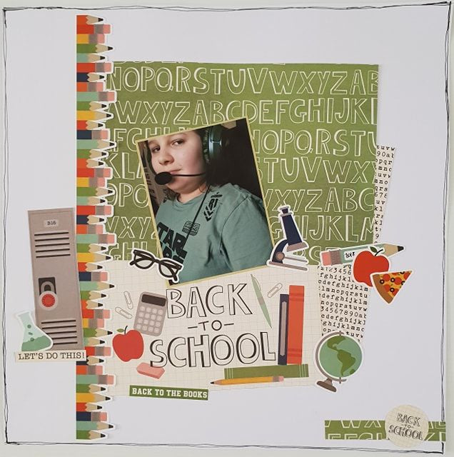 Simple Stories School Rocks! 4x6 HORIZONTAL ELEMENTS 12x12 Scrapbook Paper Scrapbooksrus 