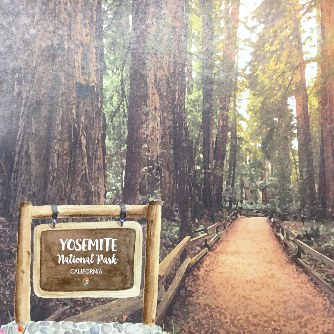 YOSEMITE California National Monument 12"X12" Scrapbook Paper Scrapbooksrus
