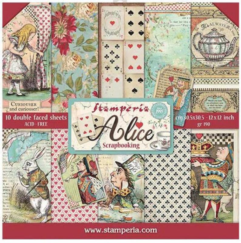 Stamperia ALICE 12&quot;X12&quot; Paper Pad Scrapbooksrus 