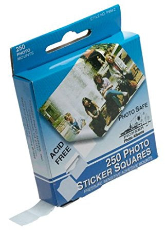 Pioneer Photo Sticker Squares 1/2&quot; 250pc Self Adhesive Mount