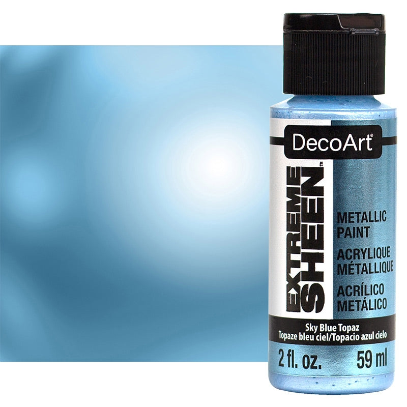 DecoArt Extreme Sheen SKY BLUE TOPAZ Metallic Acrylic Paint Scrapbooksrus 