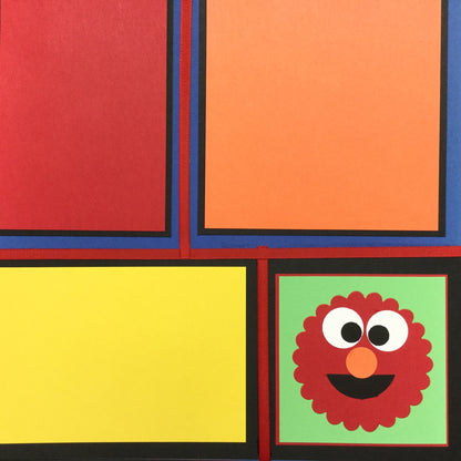 $5.00 Premade Pages ELMO &amp; FRIENDS (2) 12&quot;X12&quot; Scrapbook Pages Scrapbooksrus 