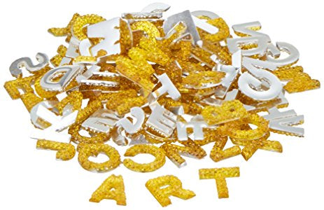 Queen & Co ALPHABITS Glitter Yellow Rhinestones