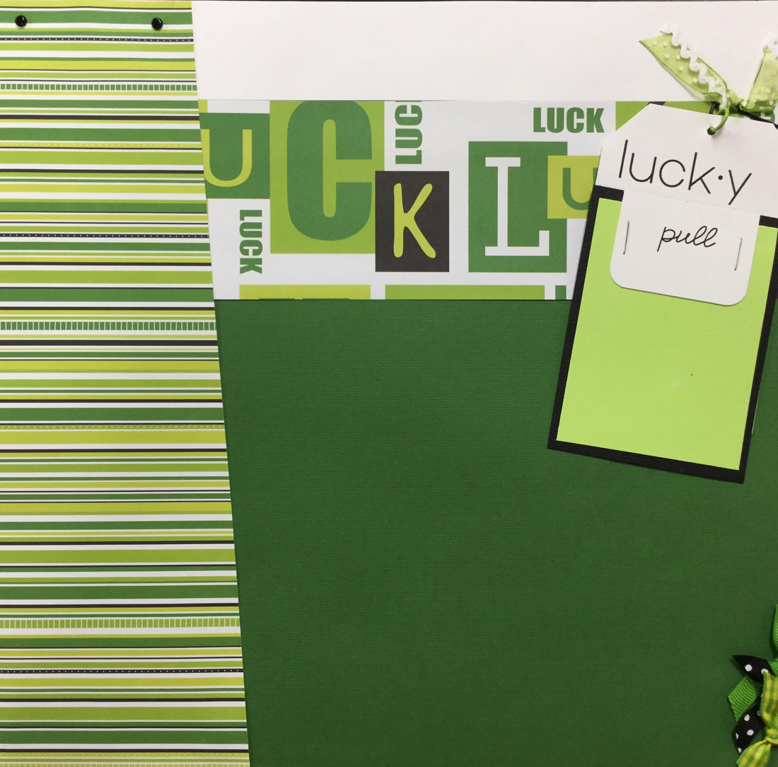$5.00 Premade Pages LUCK 12"X12" Scrapbook Pages Scrapbooksrus