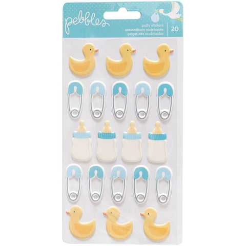 Pebbles Boy Lullaby Baby Duck Puffy Stickers 20pc