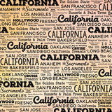 CALIFORNIA POSTAGE MAP - PEACH Double Sided 12"X12" Scrapbook Travel Paper Scrapbooksrus 