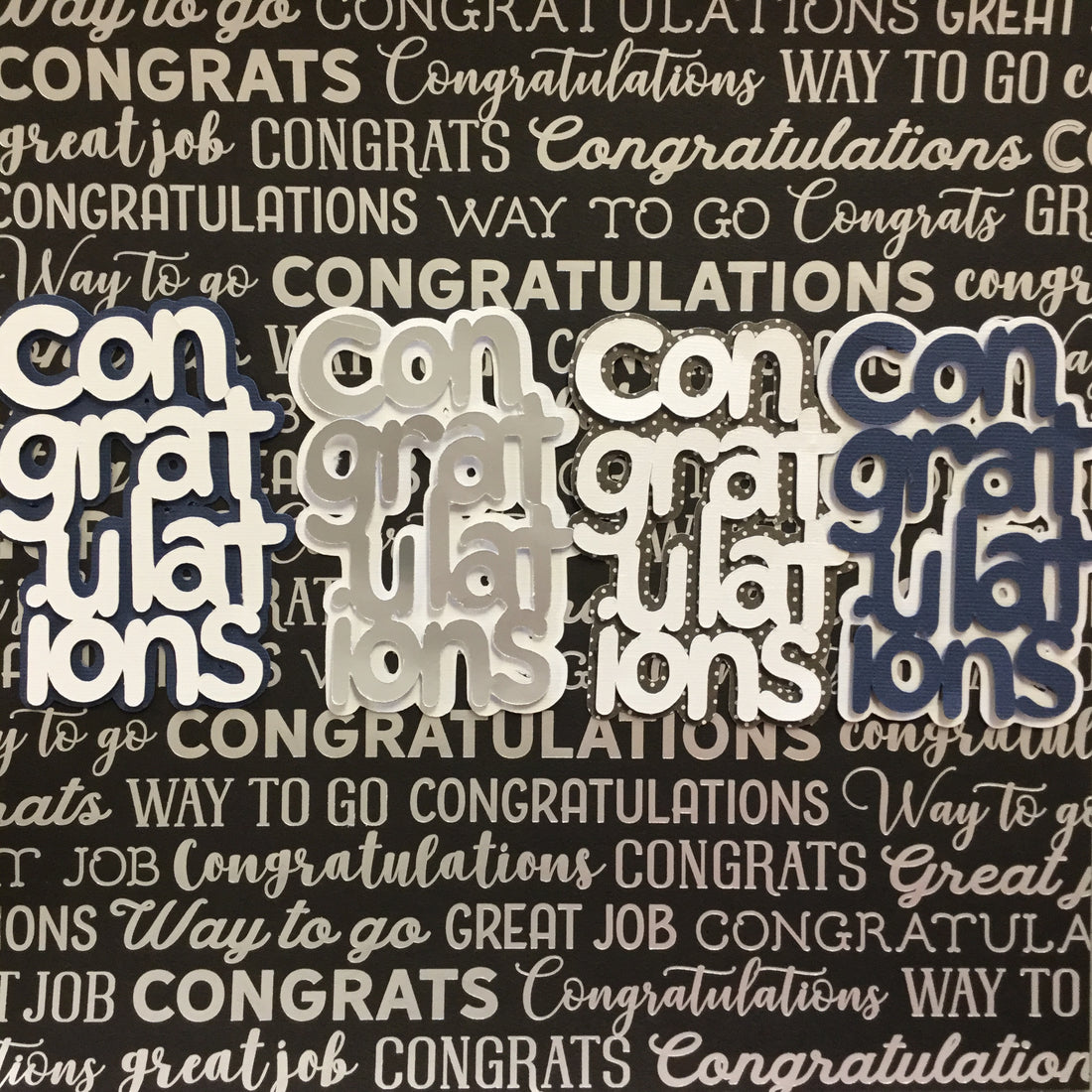 CONGRATULATIONS Custom Scrapbook Die Cut Embellishments Scrapbooksrus 