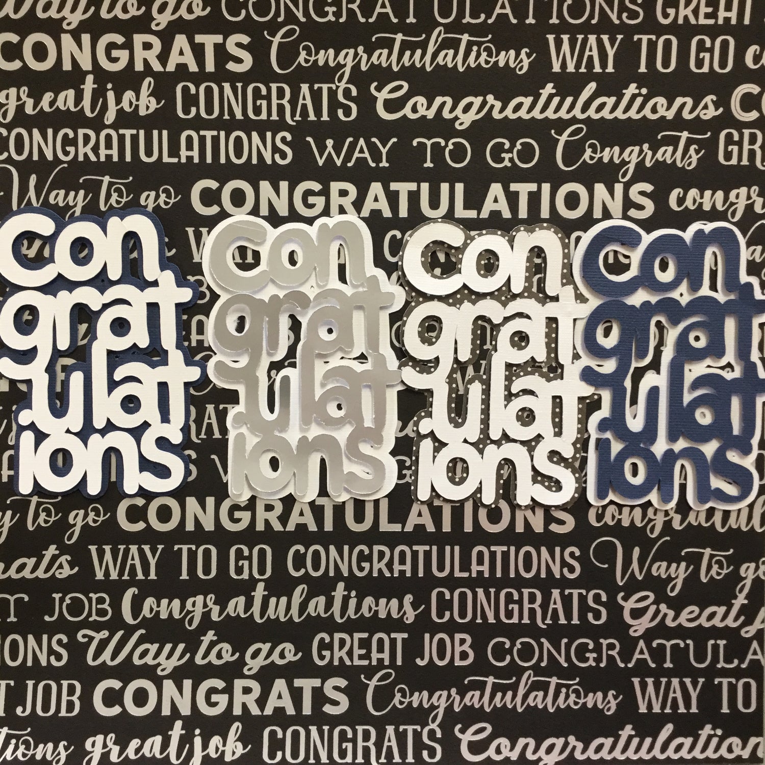 CONGRATULATIONS Custom Scrapbook Die Cut Embellishments Scrapbooksrus 