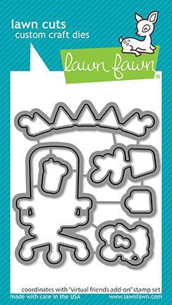 Lawn Fawn VIRTUAL FRIENDS ADD-ON Clear Stamps and Die Set Scrapbooksrus 