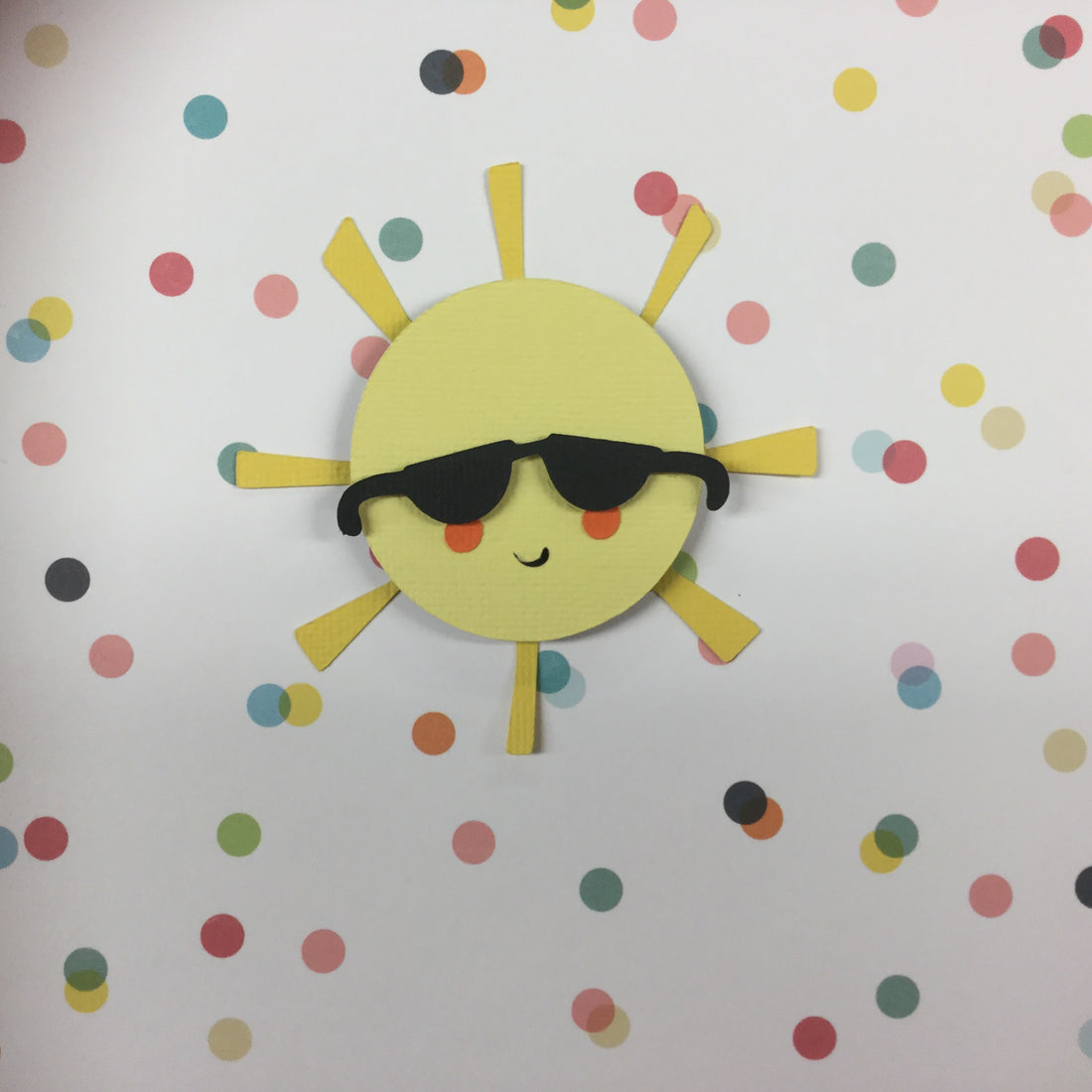 Cool SUN with SUNGLASSES Scrapbook Die Cuts Scrapbooksrus 