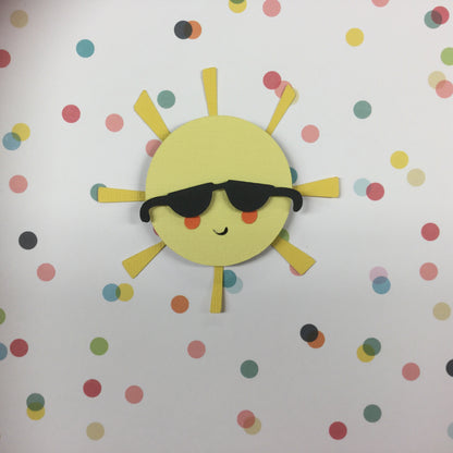 Cool SUN with SUNGLASSES Scrapbook Die Cuts Scrapbooksrus 