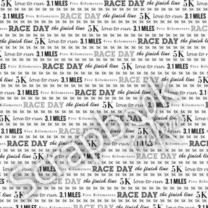 Racing 5K &amp; RED CHEVRON Sports 12X12 Paper Sheet Scrapbook Customs